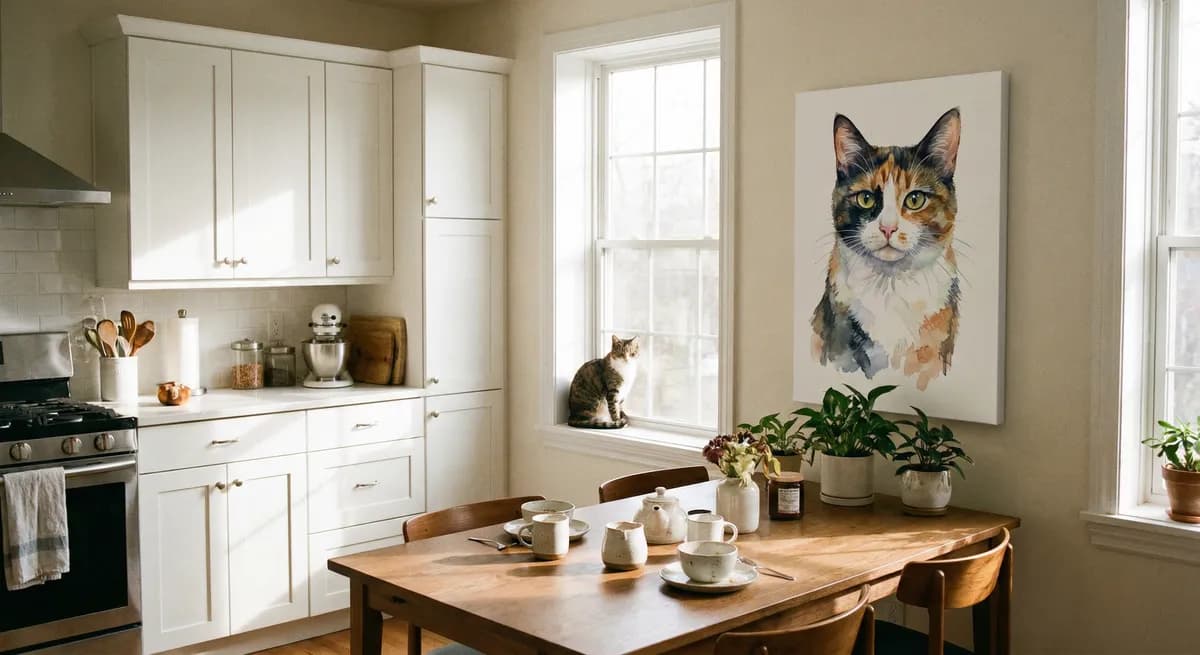 Pet canvas in kitchen companion